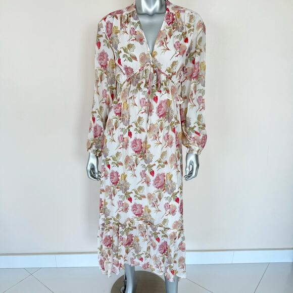 NWT!!! The Kooples women maxi silk dress size 0 or S Retail 715$ - Picture 1 of 11